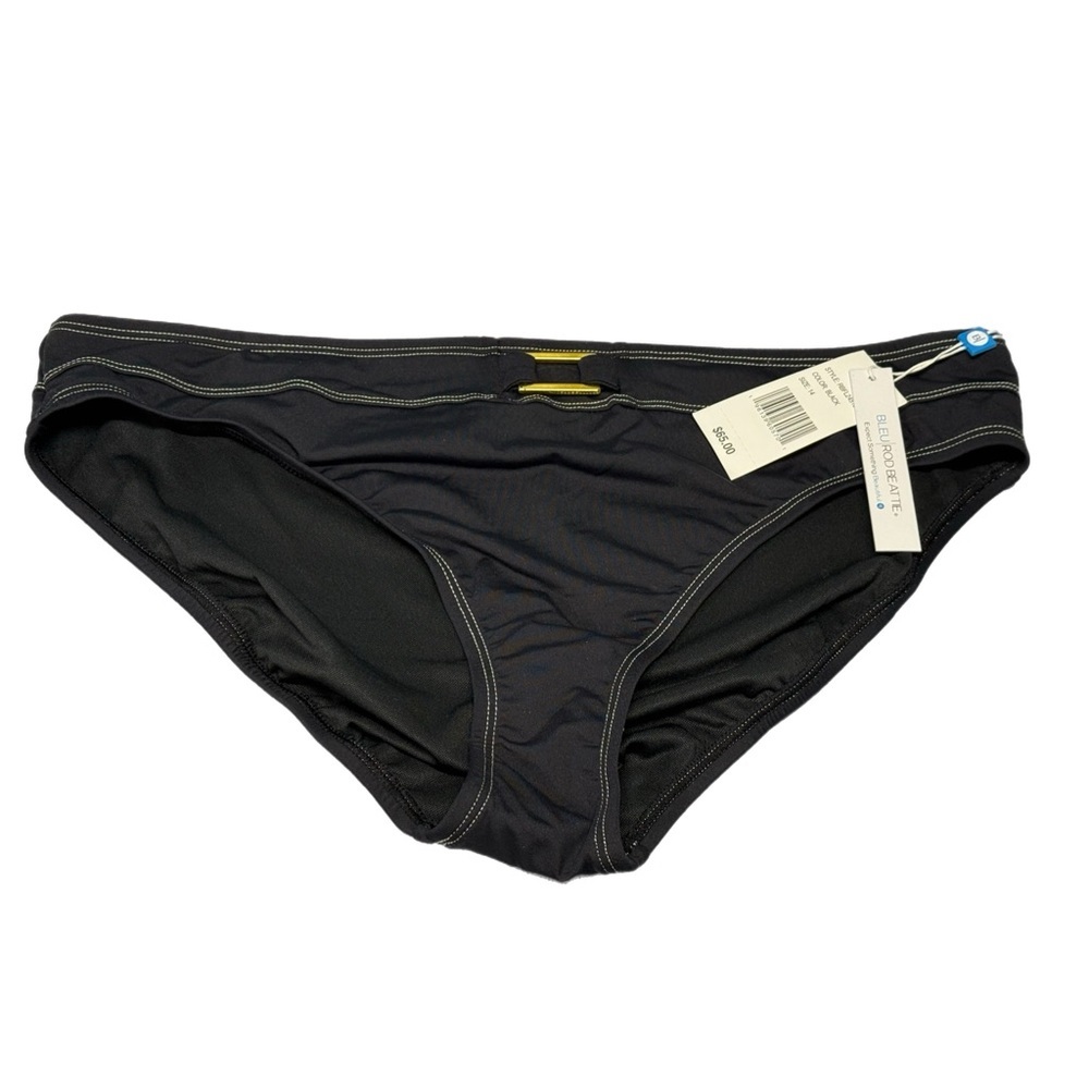 Bleu Rod Beattie A Fine Line Hipster Bikini Bottom Black Size 14 NWT